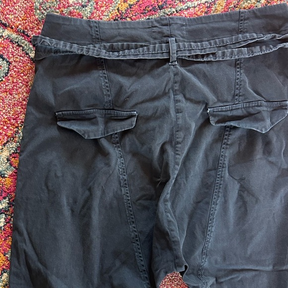 Nili Lotan | Women's Navy Blue Tie Waist Nolan Ankle Pants Drop Crotch Size 4 - Picture 11 of 13